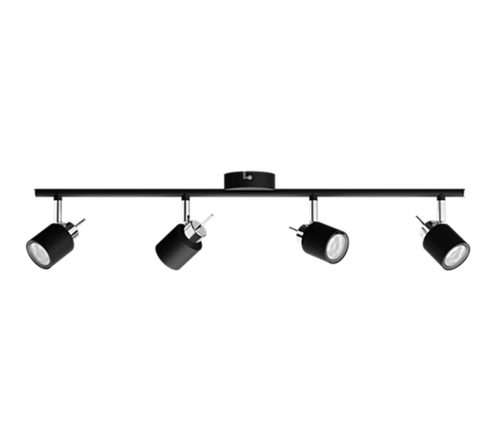 Philips Meranti skinne med 4 spot GU10-Taklamper-Philips-Svart-929003254201-Lightup.no