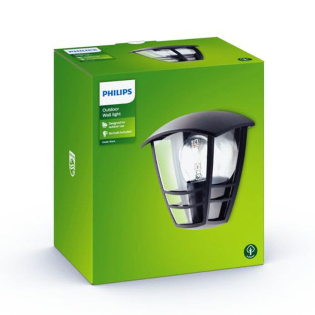 Philips myGarden Creek vegglampe utendørs IP44-Utebelysning vegg veggskjold-Philips-Svart-915002790302-Lightup.no