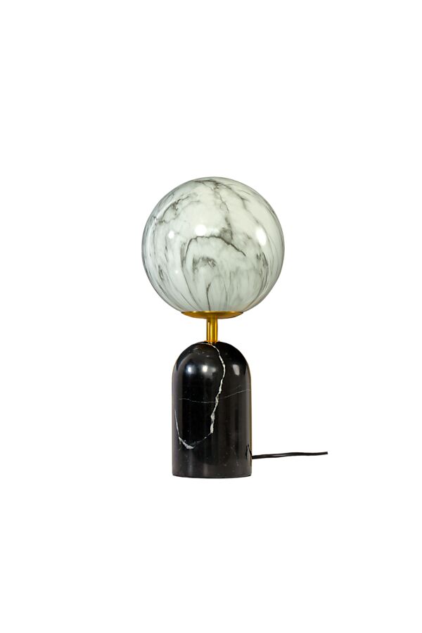 Pierre bordlampe H31-Bordlamper-Aneta Lighting-Svart/Matt Messing/Hvit-28160-16-01-Lightup.no