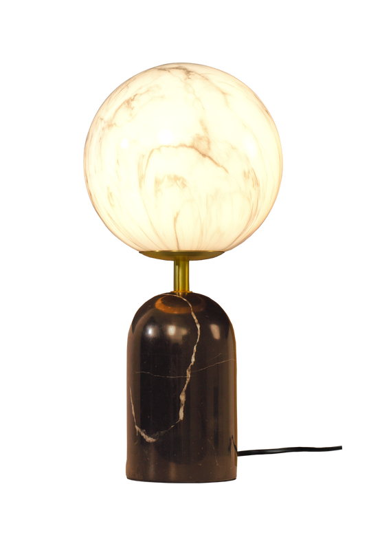 Pierre bordlampe H42-Bordlamper-Aneta Lighting-Svart/Matt Messing/Hvit-28161-16-01-Lightup.no