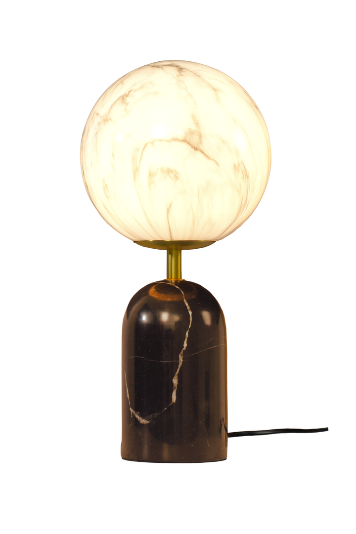 Pierre bordlampe H42-Bordlamper-Aneta Lighting-Svart/Matt Messing/Hvit-28161-16-01-Lightup.no