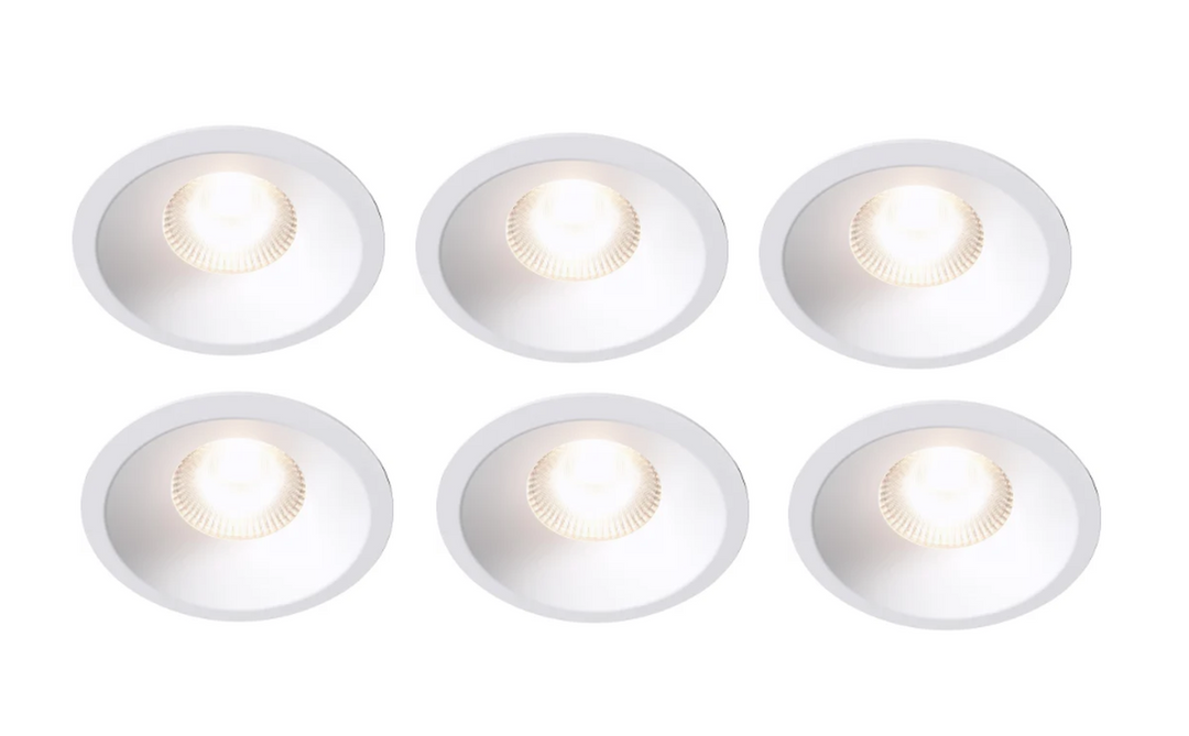 Plejd smart lavtbyggende spot / downlight 2200-4000K IP44 8W RA90 - 6 pakning-Downlight lavtbyggende-Plejd-Hvit-3202566*-Lightup.no