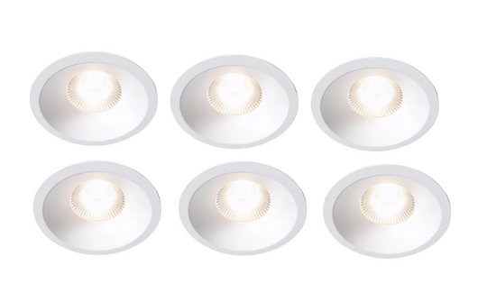 Plejd smart lavtbyggende spot / downlight 2200-4000K IP44 8W RA90 - 6 pakning-Downlight lavtbyggende-Plejd-Hvit-3202566*-Lightup.no