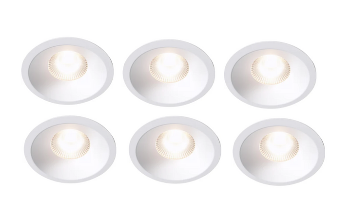 Plejd smart lavtbyggende spot / downlight 2200-4000K IP44 8W RA90 - 6 pakning-Downlight lavtbyggende-Plejd-Hvit-3202566*-Lightup.no