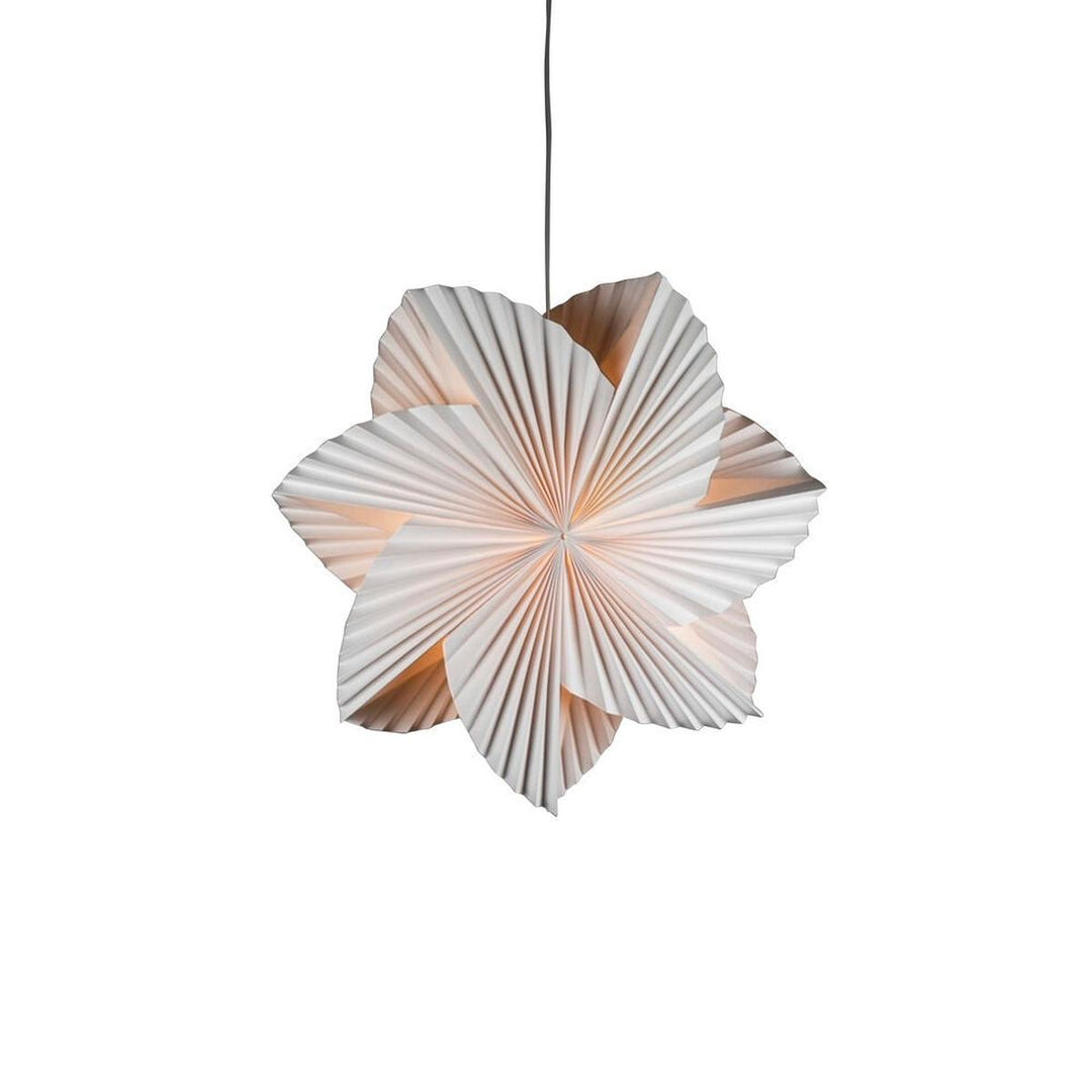 Plissert adventsstjerne i papir – 60 cm – Hvit-Julebelysning adventstjerne-Konstsmide-Hvit-5948-200-Lightup.no