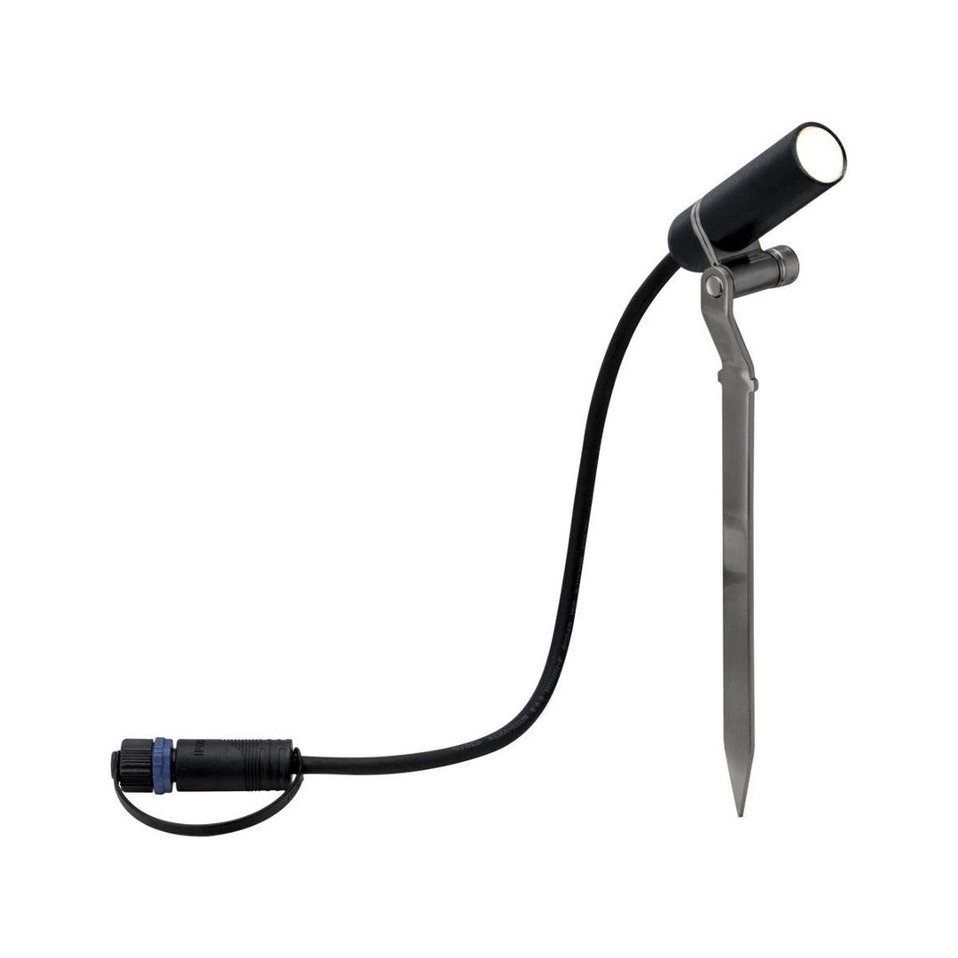 Plug & Shine Platini spot med spyd 2W 3000 Kelvin IP65 - 3 pakning med strømforsyning-Utebelysning spyd-Paulmann-Antrasitt-Pl-94154-Lightup.no