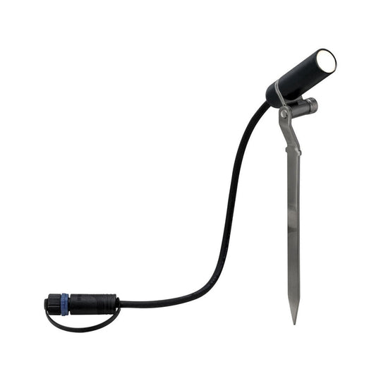 Plug & Shine Platini spot med spyd 2W 3000 Kelvin IP65 - 3 pakning med strømforsyning-Utebelysning spyd-Paulmann-Antrasitt-Pl-94154-Lightup.no