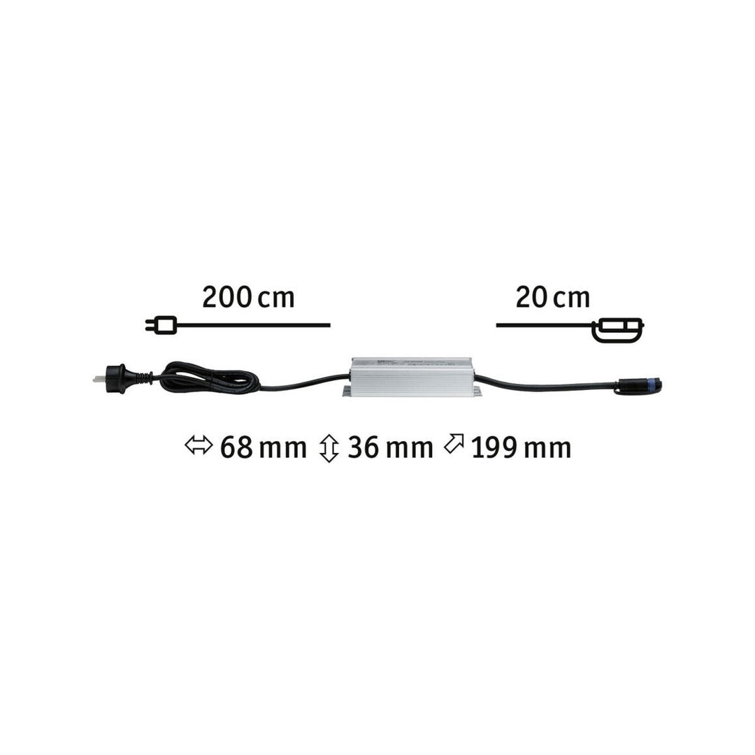 Plug & Shine Strømforsyning 75 Watt - 230/24 Volt-Utebelysning Hagebelysning-Paulmann-Sølv-Pl-98849-Lightup.no