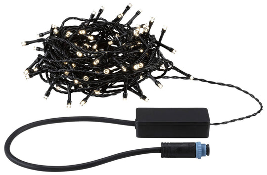 Plug & Shine Yuna lyslenke 3000 Kelvin 12,4 meter IP44 2,5 Watt-Utebelysning spyd-Paulmann-Svart-PL-94641-Lightup.no