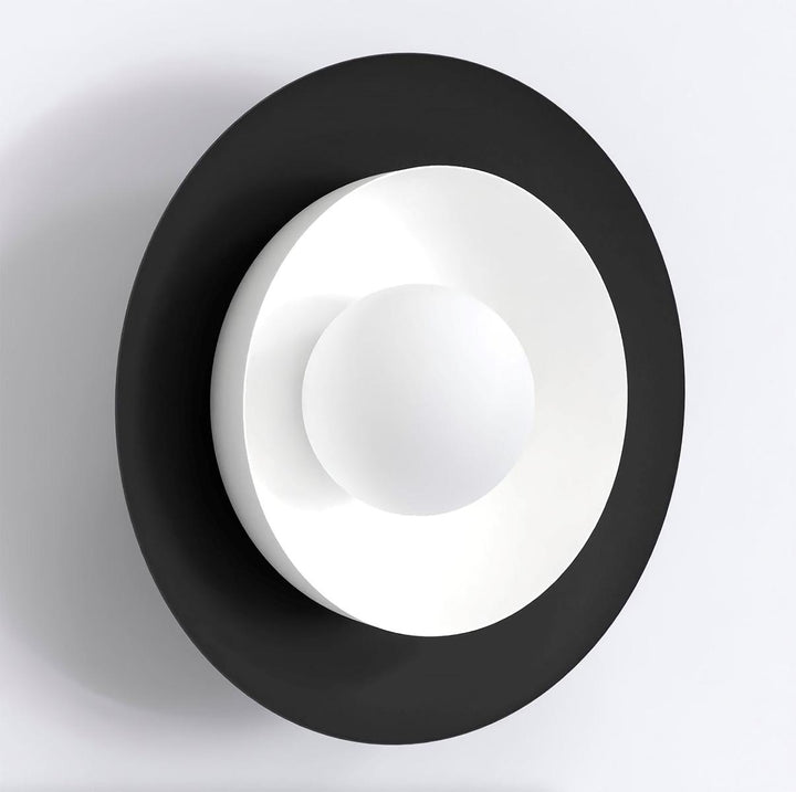 Poppi vegglampe-Vegglamper-Emibig-Svart / Hvit-1519/K1-Lightup.no