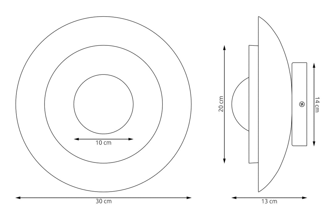 Poppi vegglampe-Vegglamper-Emibig-Mokka / Hvit-1520/K1-Lightup.no