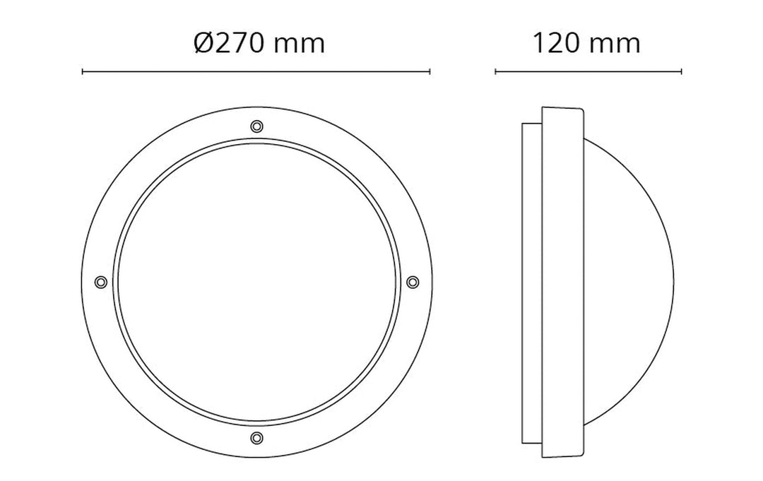 Primo vegg / taklampe 11,5W 3000K IP65 dimbar-Utebelysning vegg veggskjold-Sg Armaturen As-Grafitt-3104656-Lightup.no