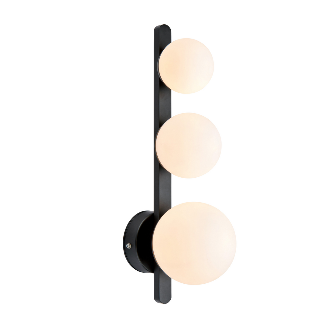 Puro vegglampe IP44 - Svart/opal - Svart / Opal-Vegglamper-Marksløjd-Svart / Opal-Mrk-108349-Lightup.no