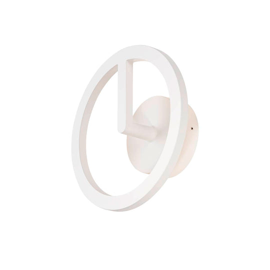 Q-ring 27 cm vegglampe utendørs 10W 3000 kelvin IP65 - dimbar-Utebelysning vegg veggskjold-Slv-Svart-slv-1007918-Lightup.no