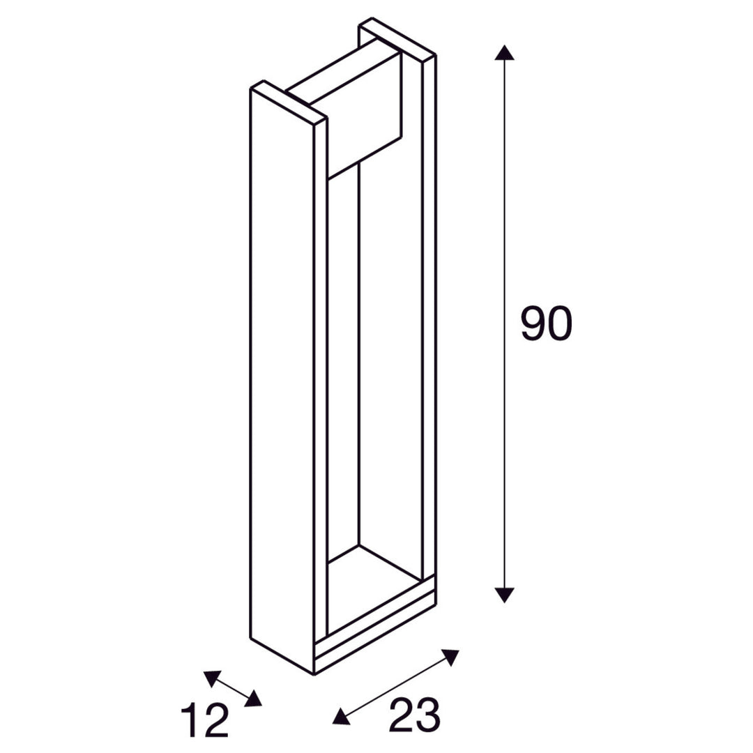 Quad pullert 90 cm IP65 3000 Kelvin 18W-Utebelysning pullert-Slv-Antrasitt-slv-1003001-Lightup.no