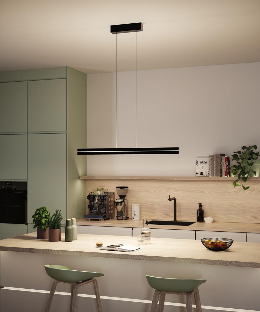 Raiko takpendel 19/6W 2700-6500 Kelvin RGB med fjernkontroll-Takpendler-Paulmann-Svart-PL-78474-Lightup.no