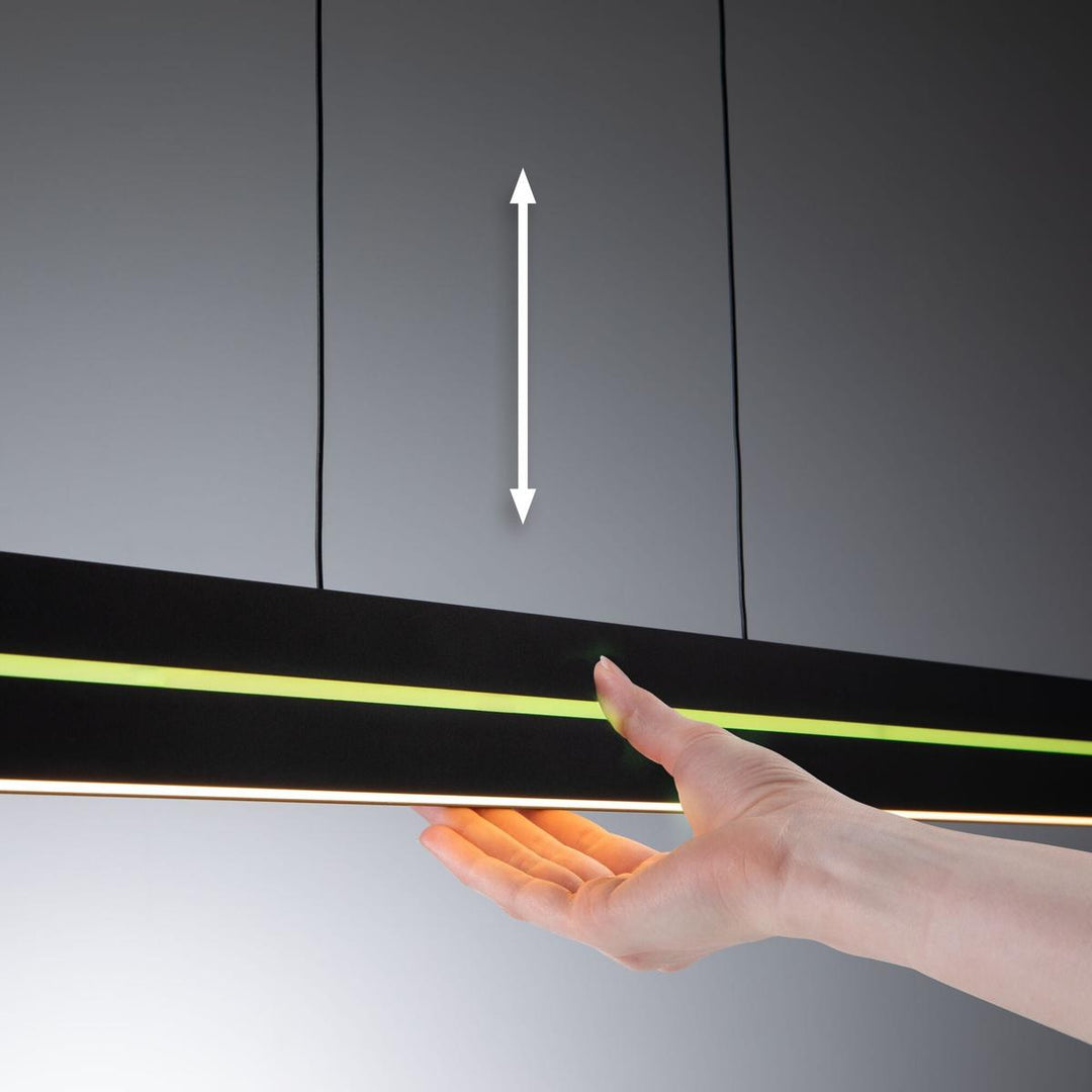 Raiko takpendel 19/6W 2700-6500 Kelvin RGB med fjernkontroll-Takpendler-Paulmann-Svart-PL-78474-Lightup.no