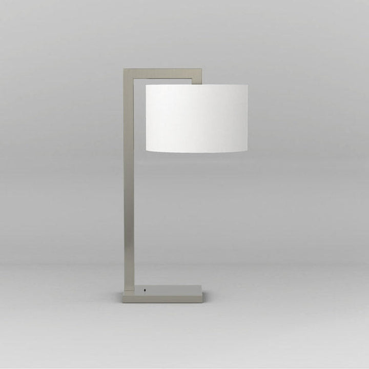 Ravello bordlampe-Bordlamper-Astro Lighting-Nikkel / Hvit-Asg__1222008+5016007-Lightup.no