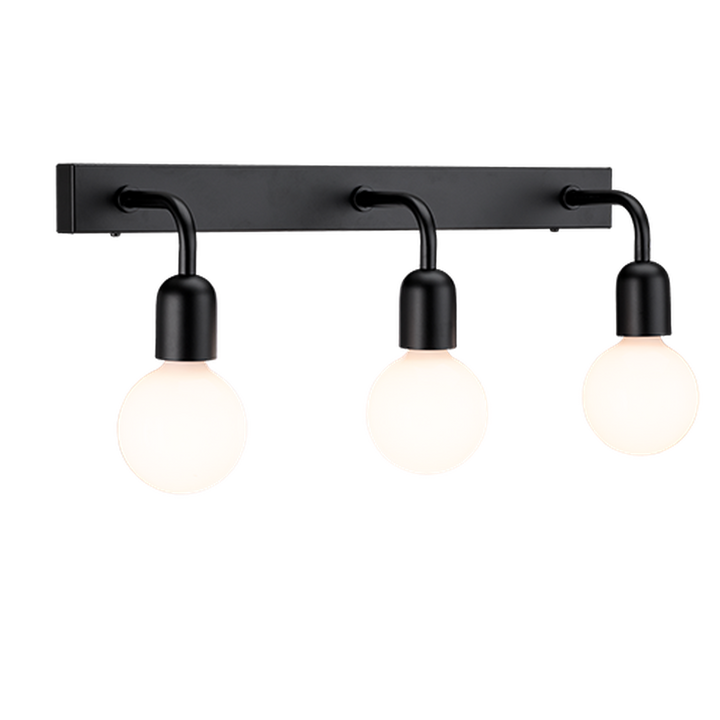 Regal trippel vegglampe IP44 E27-Baderomsbelysning vegglamper-Belid-Svart-560707-Lightup.no