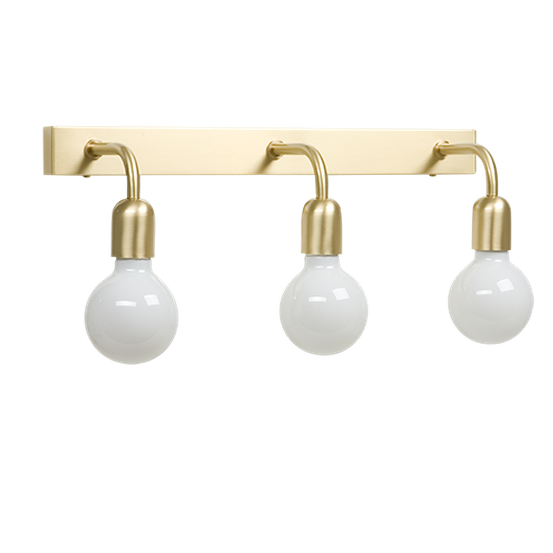 Regal trippel vegglampe IP44 E27-Baderomsbelysning vegglamper-Belid-Messing-560792-Lightup.no