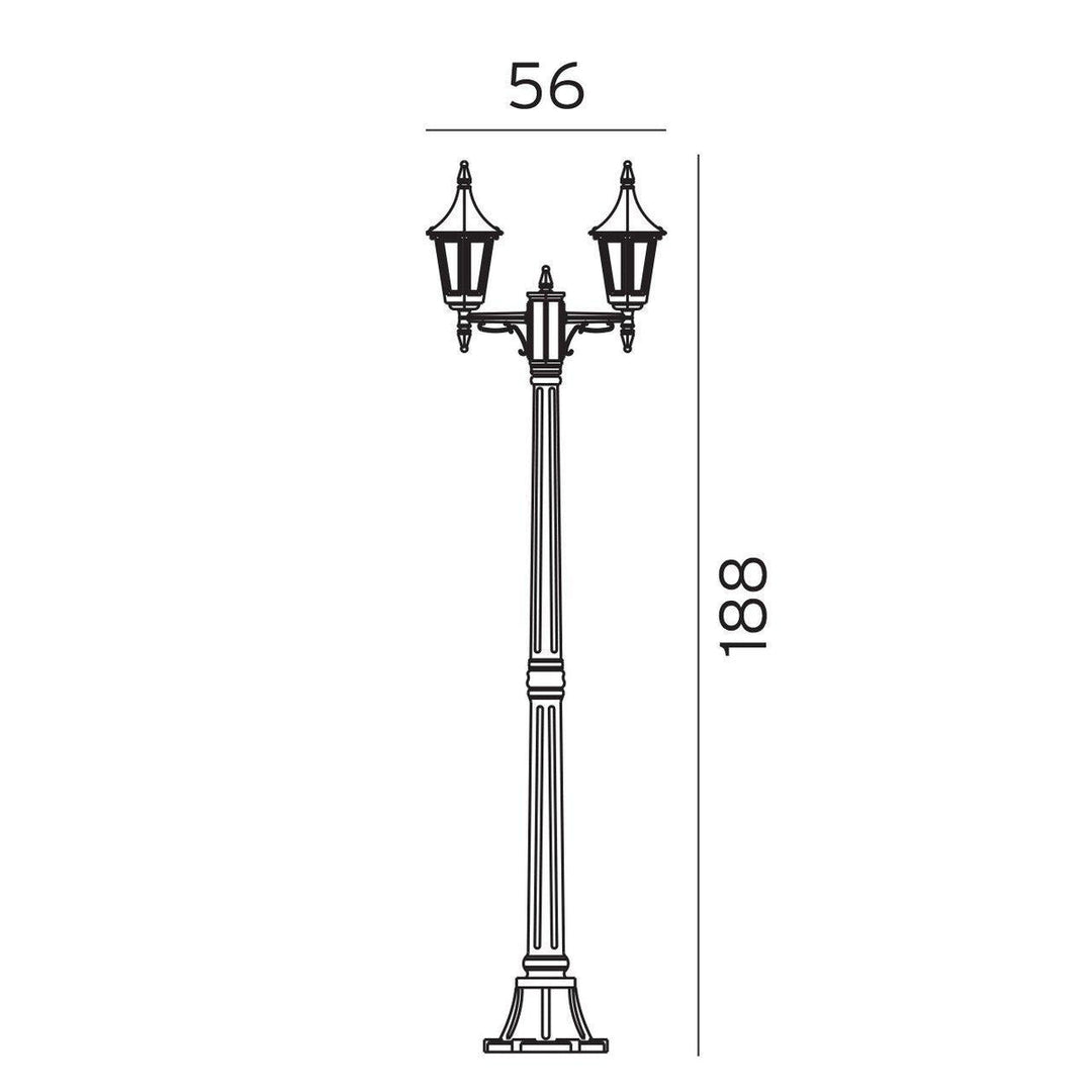 Rimini stolpe 402-Utebelysning stolpe-Norlys-Svart-3101729-Lightup.no