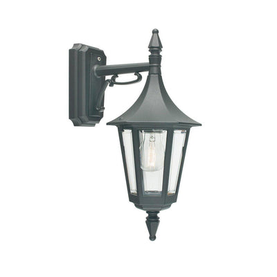 Rimini vegglampe utendørs ned IP54-Utebelysning vegg klassisk-Norlys-Svart-3101727-Lightup.no