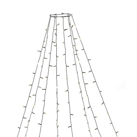 Ringslynge 2,4 meter Firefly 8 x 30 amber LED - Frostet-Julebelysning juletrelys ute-Konstsmide-Amber-6397-810-Lightup.no