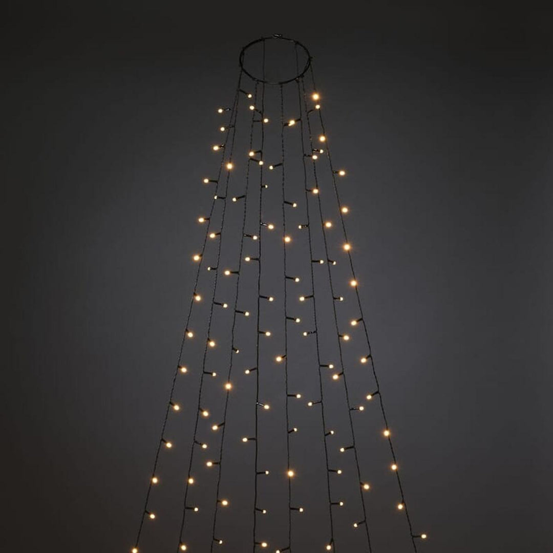 Ringslynge 2,4 meter Firefly 8 x 30 amber LED - Frostet-Julebelysning juletrelys ute-Konstsmide-Amber-6397-810-Lightup.no