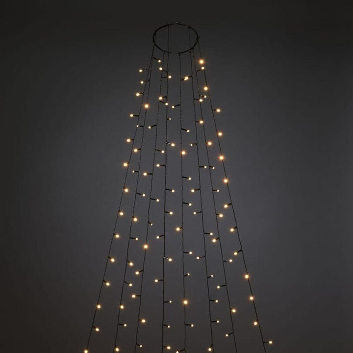 Ringslynge 2,4 meter Firefly 8 x 30 amber LED - Frostet-Julebelysning juletrelys ute-Konstsmide-Amber-6397-810-Lightup.no