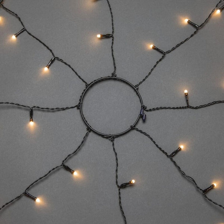 Ringslynge 2,4 meter Firefly 8 x 30 amber LED - Frostet-Julebelysning juletrelys ute-Konstsmide-Amber-6397-810-Lightup.no