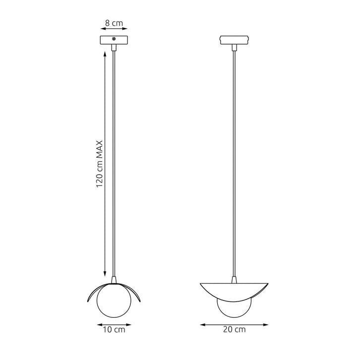 Ritual takpendel 1-lys-Takpendler-Emibig-Svart-1490/1-Lightup.no
