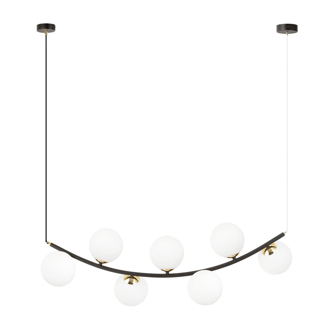 Ritz takpendel 7-lys-Takpendler-Emibig-Svart/Røykfarget-1297/7-Lightup.no