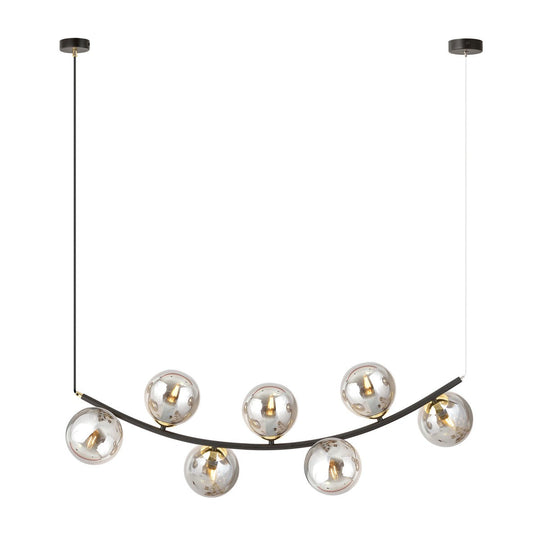 Ritz takpendel 7-lys-Takpendler-Emibig-Svart/Opal-1298/7-Lightup.no