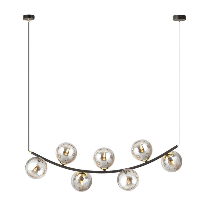 Ritz takpendel 7-lys-Takpendler-Emibig-Svart/Opal-1298/7-Lightup.no