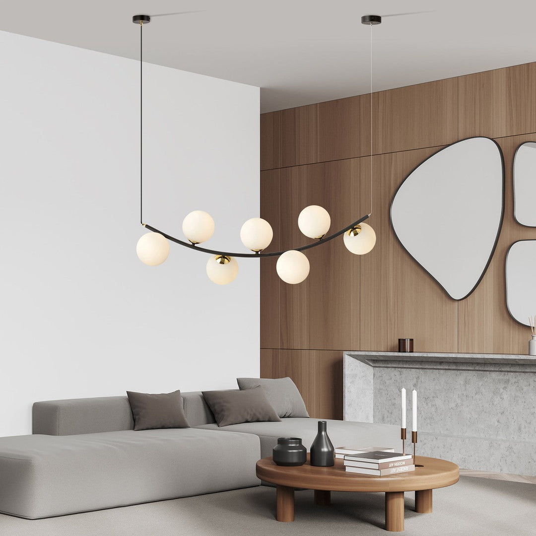 Ritz takpendel 7-lys-Takpendler-Emibig-Svart/Opal-1298/7-Lightup.no