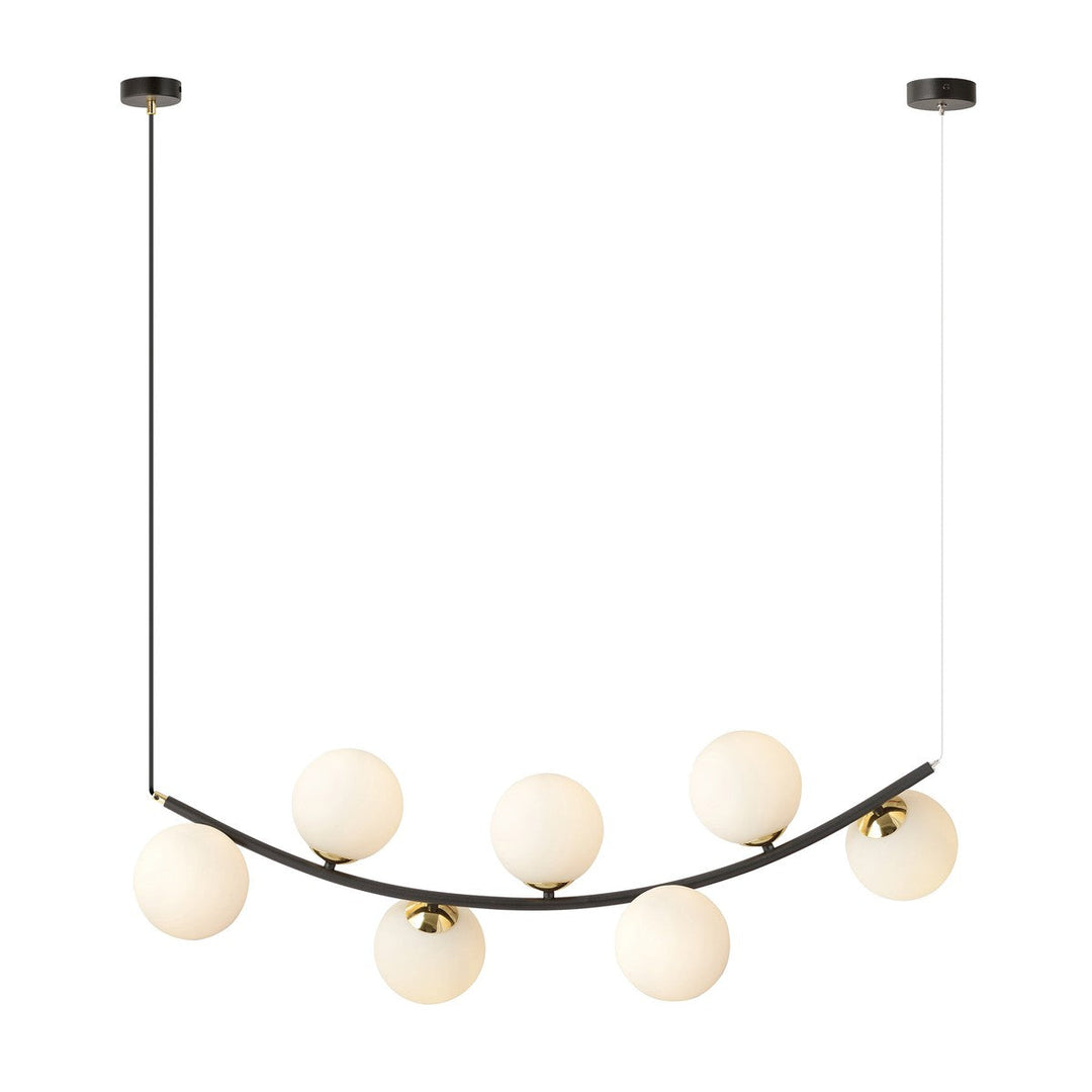 Ritz takpendel 7-lys-Takpendler-Emibig-Svart/Opal-1298/7-Lightup.no