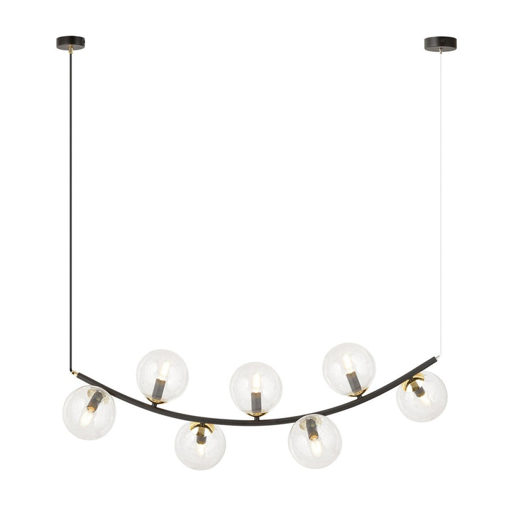 Ritz takpendel 7-lys-Takpendler-Emibig-Svart/Opal-1298/7-Lightup.no