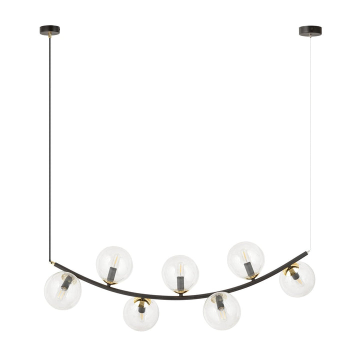 Ritz takpendel 7-lys-Takpendler-Emibig-Svart/Opal-1298/7-Lightup.no