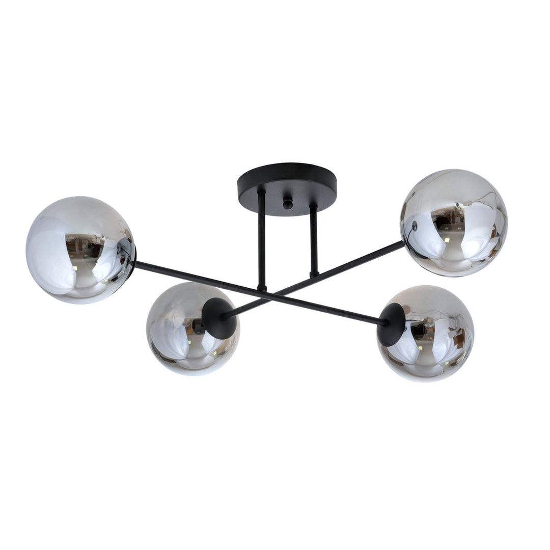 Roma taklampe 4-lys - Svart/Røykfarget-Taklamper-Emibig-Svart / Røyk-1245/4-Lightup.no