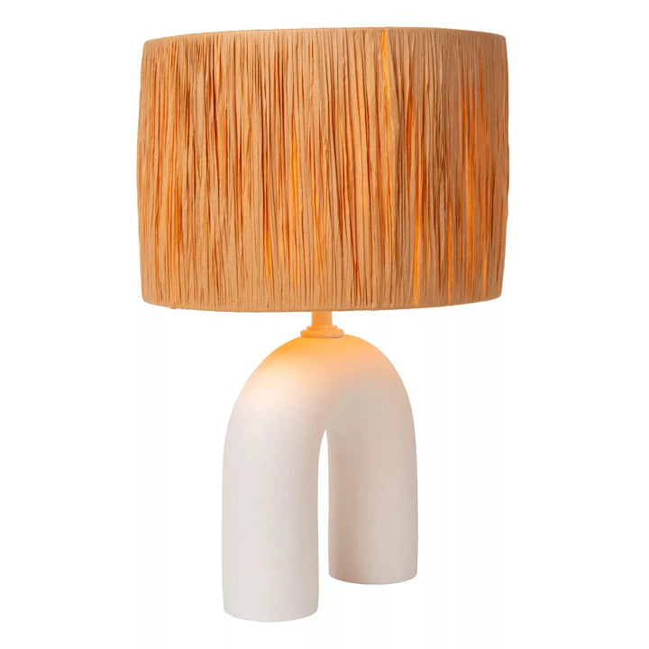 Ronda bordlampe 45 cm-Bordlamper-Lucide-Hvit / Natur-LC13553/44/31-Lightup.no