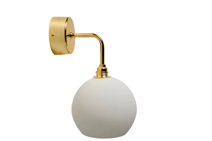 Rowan vegglampe small-Vegglamper-EBB & FLOW-Messing / kornet marshmallow-LA101561W-Lightup.no