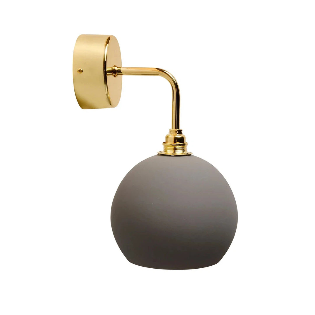 Rowan vegglampe small-Vegglamper-EBB & FLOW-Messing/ kornet earl grey-LA101569W-Lightup.no