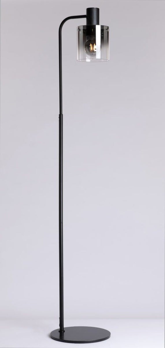 Roxy gulvlampe - Svart/Røykfarget glass-Gulvlamper-Ms - belysning-9400506621-Lightup.no