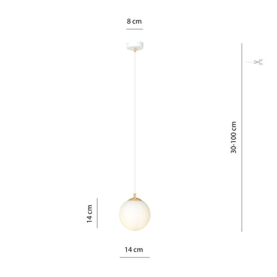 Royal takpendel - Hvit/Opal/Gullfarget-Takpendler-Emibig-1244/1-Lightup.no