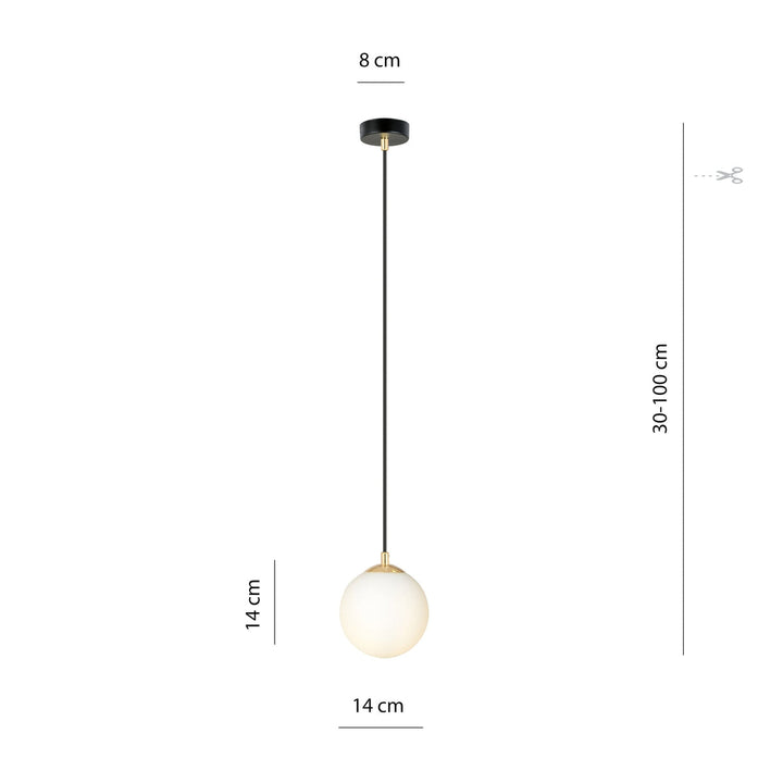 Royal takpendel - Svart/Opal/Gullfarget-Takpendler-Emibig-Svart / Opal-1243/1-Lightup.no