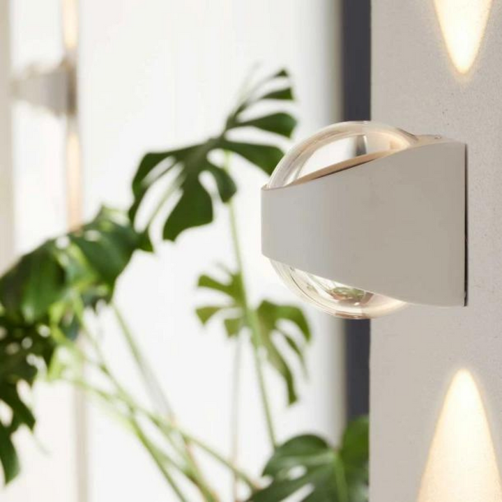 Saga vegglampe IP65 12W 3000K - Hvit-Utebelysning vegg opp og ned-LOOM Design-Hvit-LF-830-001-Lightup.no