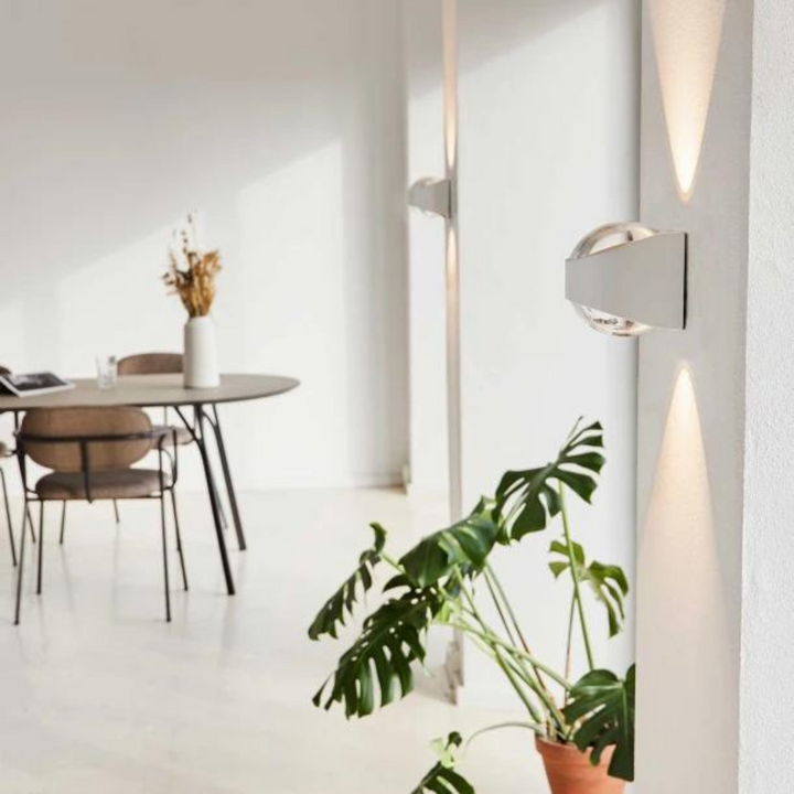 Saga vegglampe IP65 12W 3000K - Hvit-Utebelysning vegg opp og ned-LOOM Design-Hvit-LF-830-001-Lightup.no