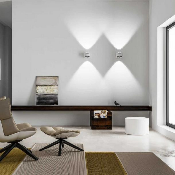 Saga vegglampe IP65 12W 3000K - Hvit-Utebelysning vegg opp og ned-LOOM Design-Hvit-LF-830-001-Lightup.no