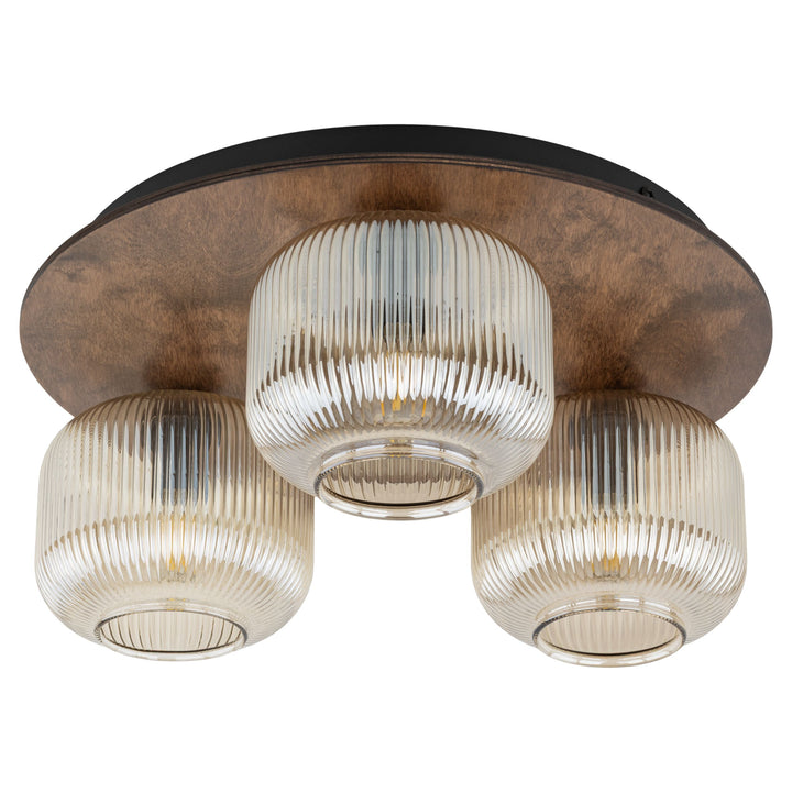 Salvia taklampe 3-lys - Dimbar-Taklamper-TK Lighting-Brun / Amber-TK-11068-Lightup.no
