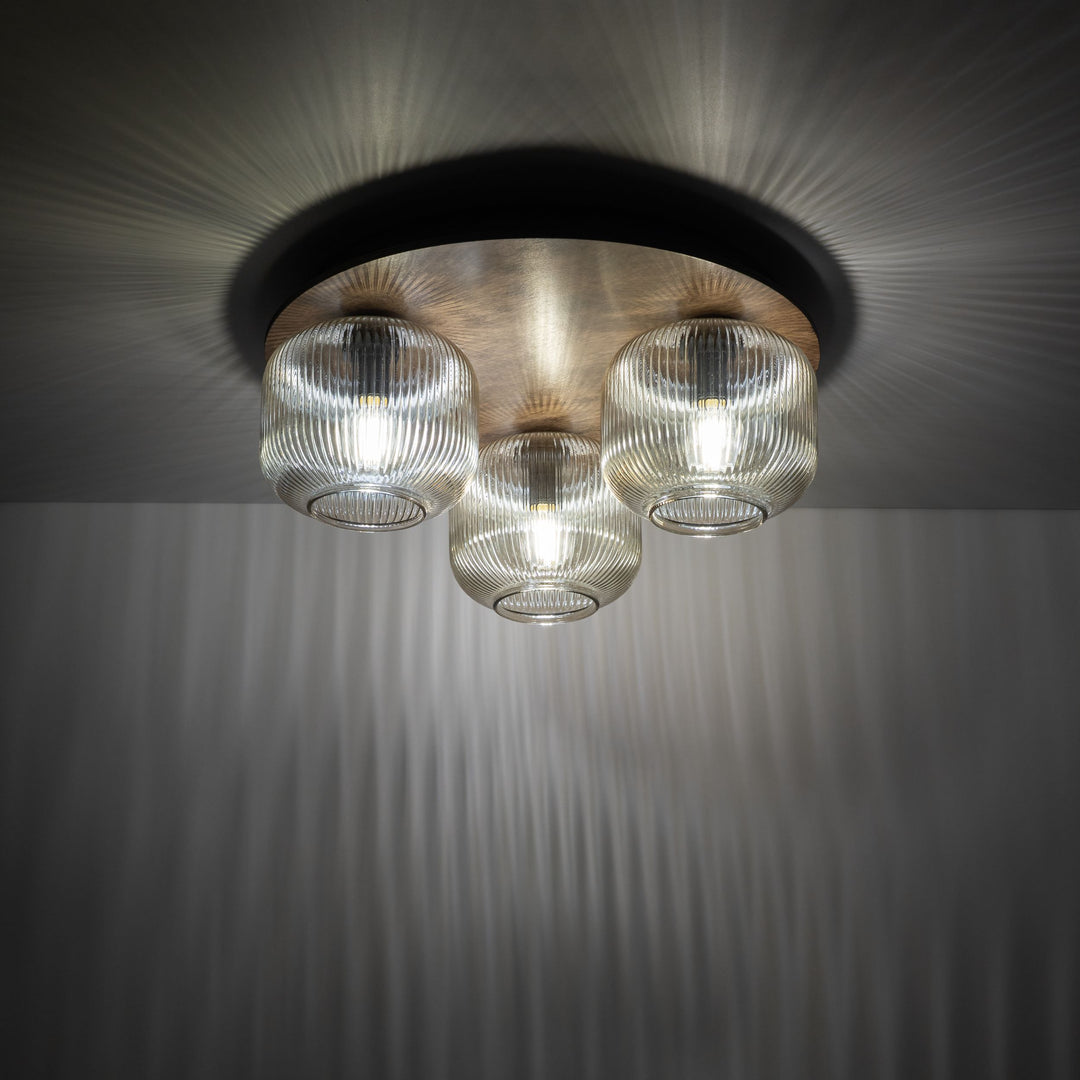Salvia taklampe 3-lys - Dimbar-Taklamper-TK Lighting-Brun / Amber-TK-11068-Lightup.no